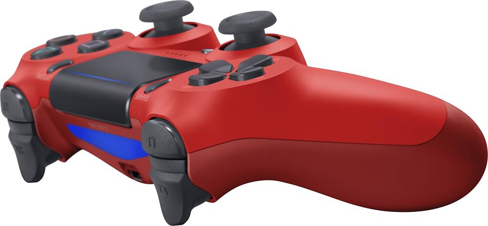 Alt View 11. Sony - DualShock 4 Wireless Controller for Sony PlayStation 4 - Magma (red).