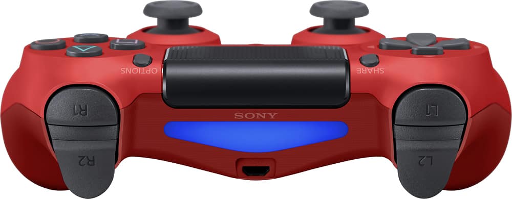 Alt View 12. Sony - DualShock 4 Wireless Controller for Sony PlayStation 4 - Magma (red).
