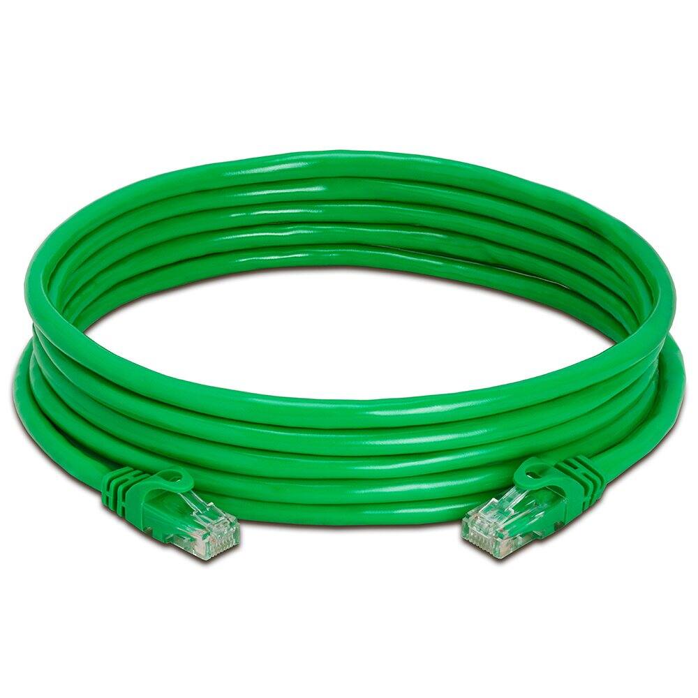 Angle. Cmple.com - Cmple - 20 Pack Cat6 Ethernet Cable 15 ft Cat 6 Network Cables, RJ45, 10Gbps LAN Patch Cord 550Mhz Cat 6 Wire - Green - Green.