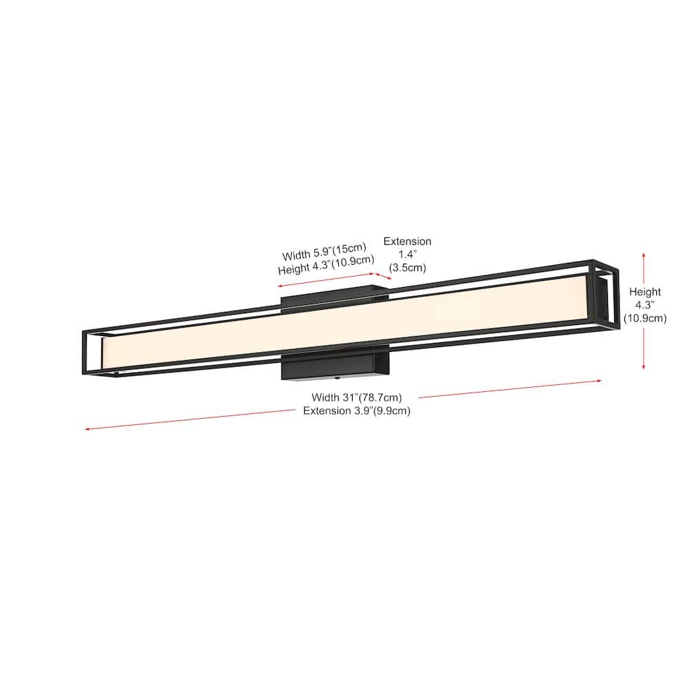 Living District - Aden 31 Inch Led Wall Sconce In - Black price history on PriceWatchPro