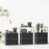 Alt View 4. Malletson - 3 Tier Modular Metal Sideboard Storage Cabinet, Modern Grid-Style, for Gaming Room, Living Room or Office - Black.