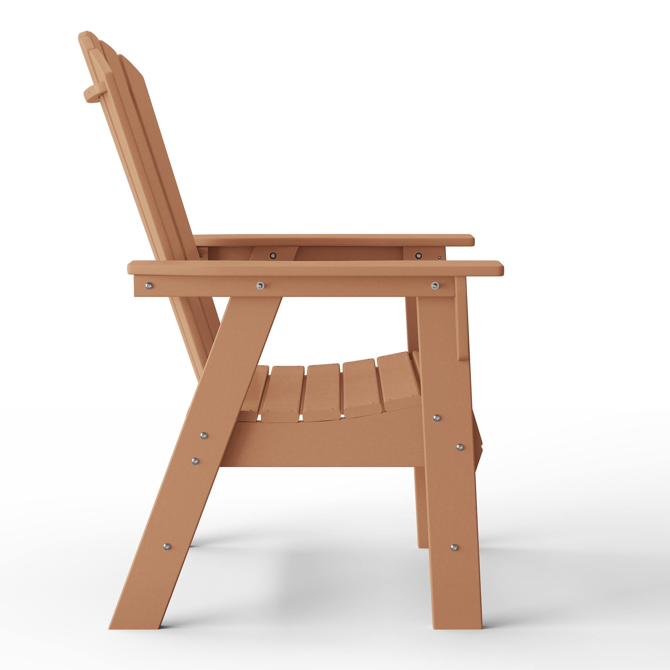 Left. WestinTrends - WestinTrends Dylan Outdoor Patio Shell-back Adirondack Dining Chair Weather Resistant - Teak.