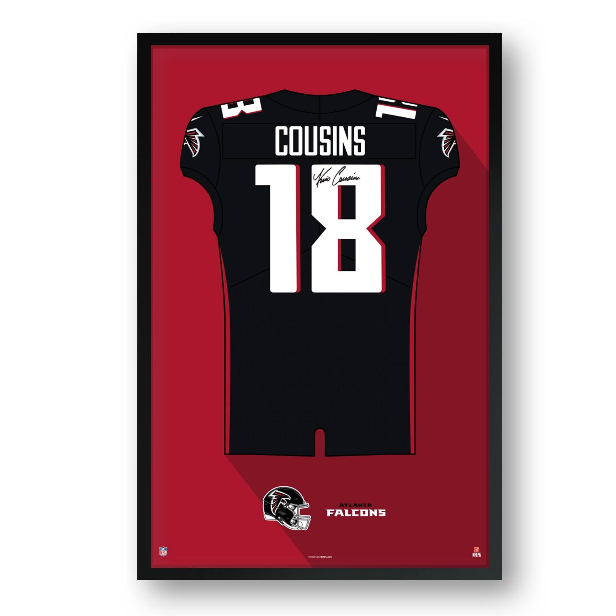 Kirk Cousins Atlanta Falcons Framed 27" x 39" Jersey Art Print