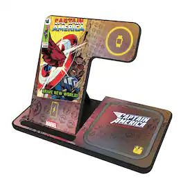 Keyscaper - Marvel Classic Cover 3 in 1 Charging Station - Sam Wilson Captain America
