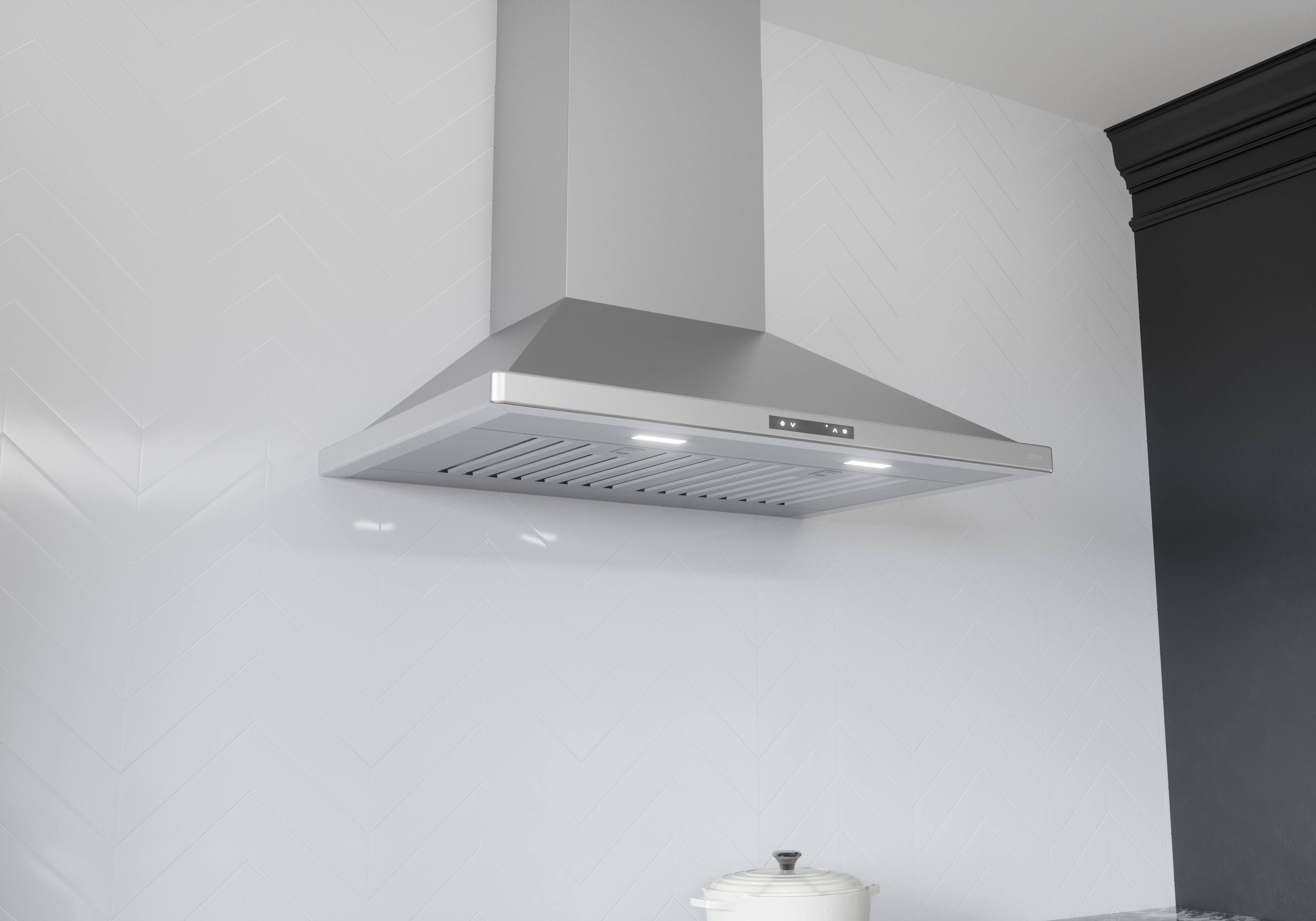 Alt View 12. Zephyr - Venezia Connect 42 in. 700 CFM Wall Mount Range Hood with LED Light - Stainless Steel.
