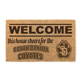 Jardine - South Dakota Coyotes 18" x 30" Welcome Doormat - Brown