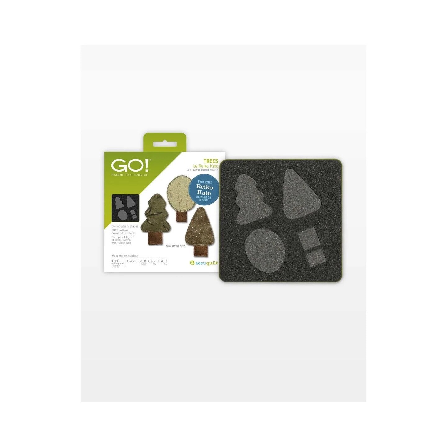 AccuQuilt - GO! Trees by Reiko Kato Die - Black