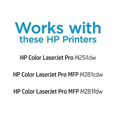 Works with these HP Printers

HP Color LaserJet Pro M254dw
HP Color LaserJet Pro MFP M281cdw
HP Color LaserJet Pro MFP M281fdw