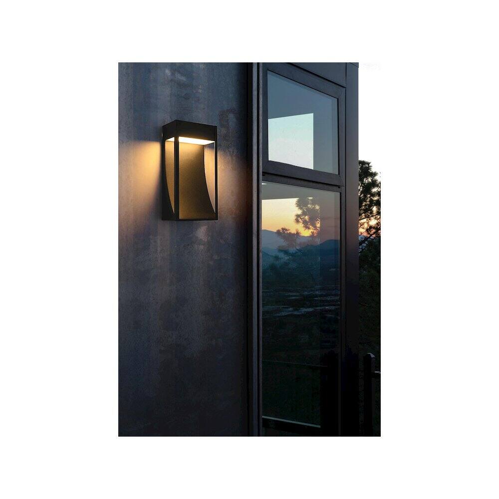 Alt View 4. Elegant Lighting - Adriel 7.5 inch Outdoor Wall Sconce in Black - Black.