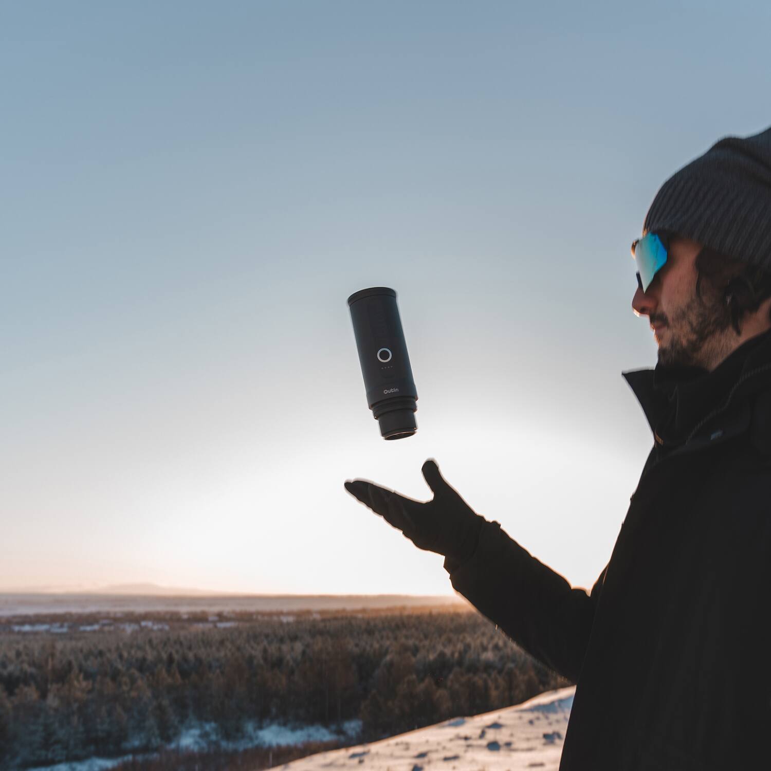 Alt View 1. Outin - Outin Nano Portable Electric Espresso Machine Bundle - Black.