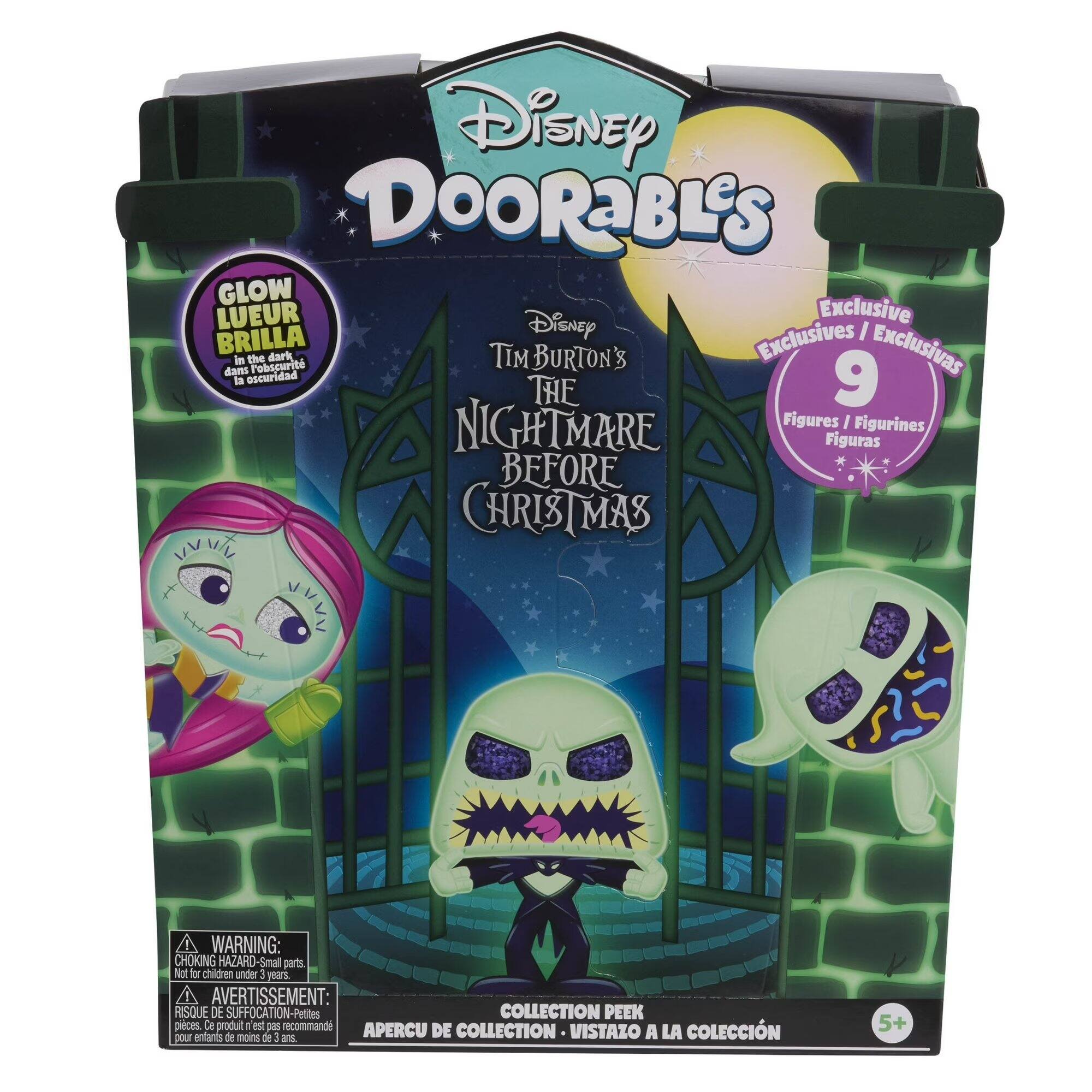 Disney DOORABLES GLOW LUEUR Disney Exclusive BRILLA Exclusives dans la obscuridad the Pobscurit dark TIM THE BURTON'S 9 Exclusivas NIGHTMARE BEFORE CHRISTMAS

WARNING: CHOKING HAZARD- Small parts. Not for children under 3 years. AVERTISSEMENT: RISQUE DE SUFFOCATION-Petites pièces. Ce produit n'est pas recommandé pour les enfants de moins de 3 ans. COLLECTION PEERK - VISTAZO A LA COLECCIÓN

5+
