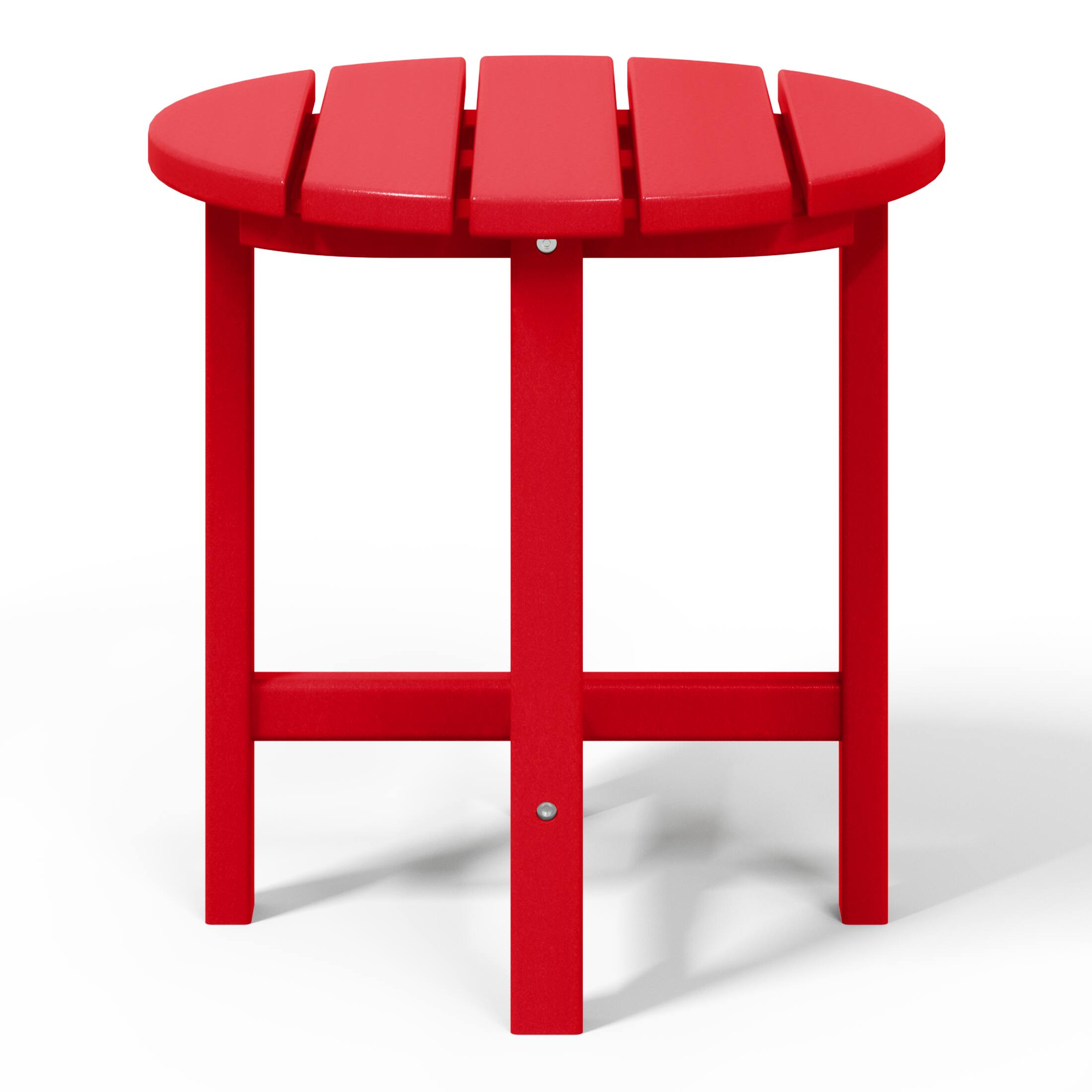 Back. WestinTrends - WestinTrends Dylan Adirondack Round Outdoor Side Table - Red.
