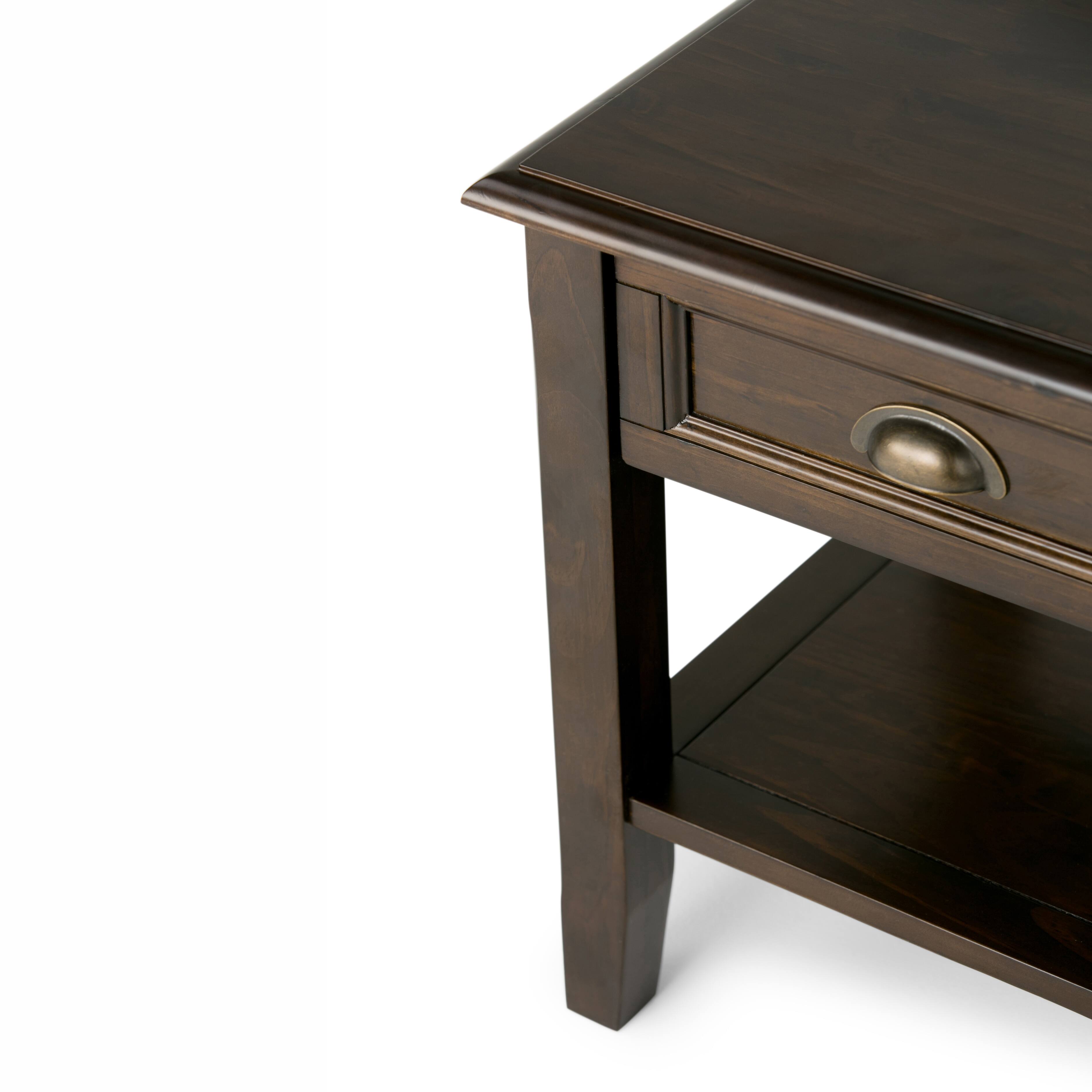Alt View 16. Simpli Home - Burlington End Table - Mahogany Brown.