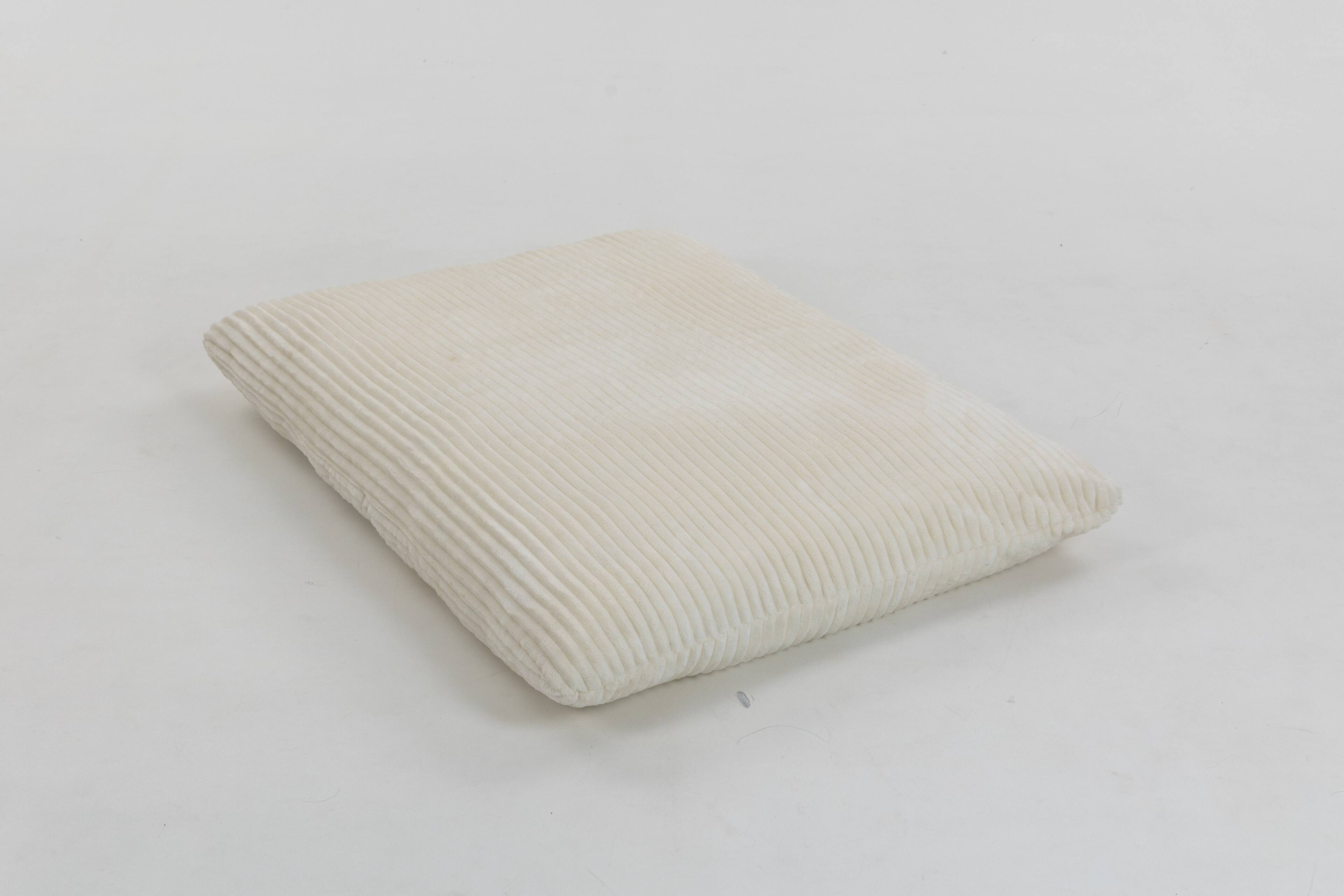 Alt View 1. LOVMOR - Oversized Corduroy Bean Bag Chairs For Living Room Bedroom Reading Textured Ribbed Cozy Spacious Indoor Lounge - Off White.