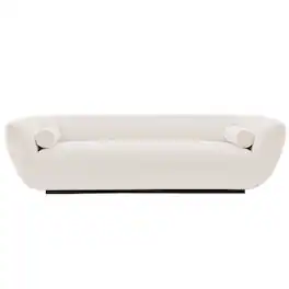 Manhattan Comfort - Ulka Modern 96" Chenille Sofa - Cream