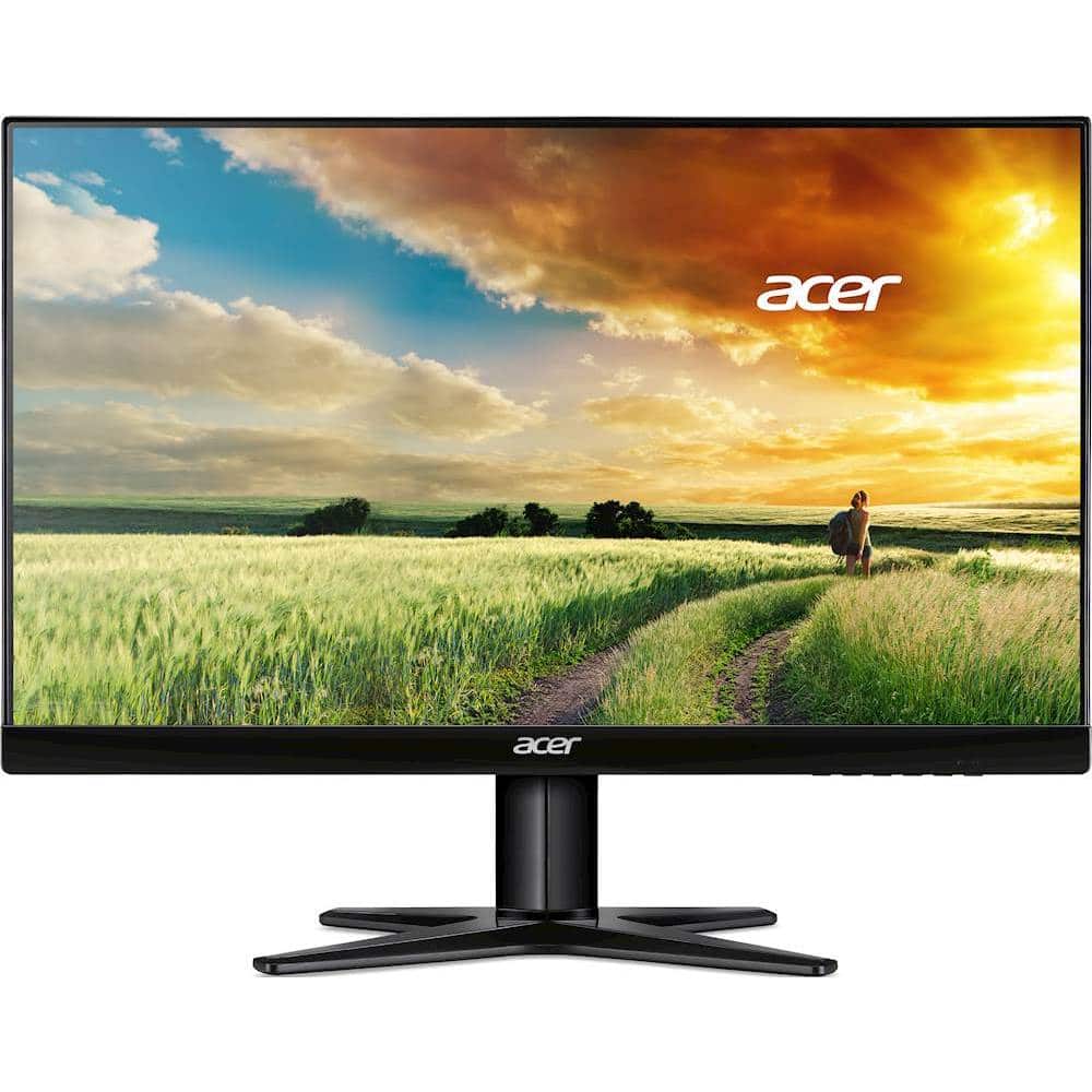 Front. Acer - Refurbished G7 Series 23.8" IPS LED FHD Monitor - Black.
