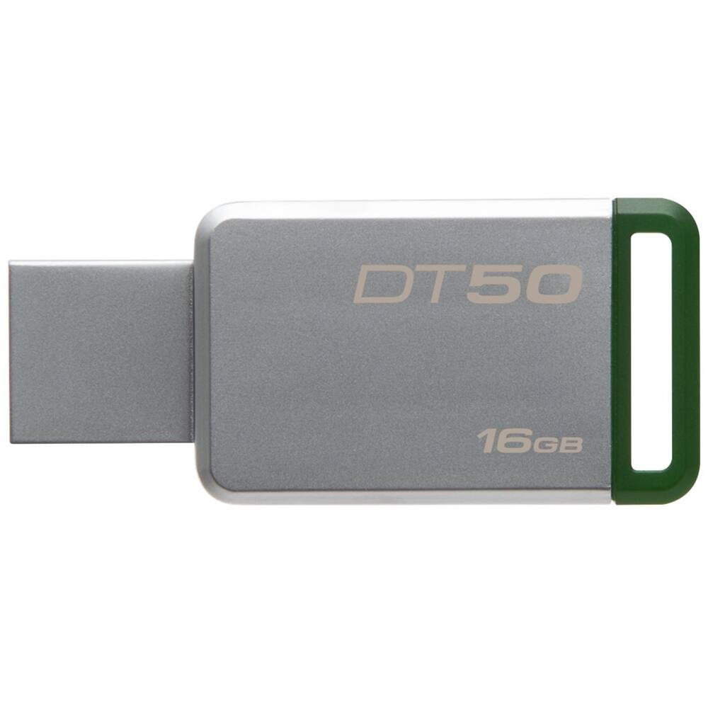 Kingston - DataTraveler 16GB USB 3.1 Flash Drive - Green - Larger Front