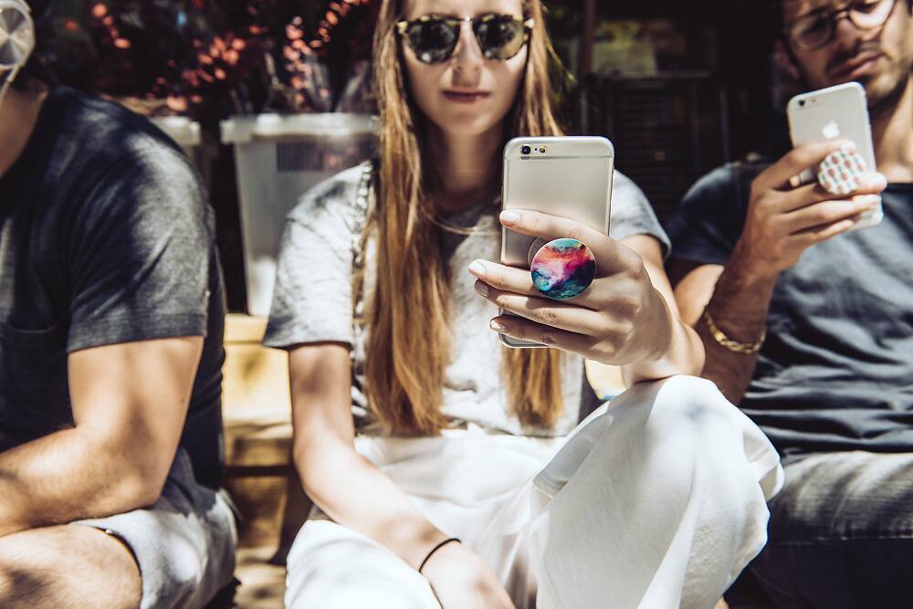 Alt View 14. PopSockets - Finger Grip/Kickstand for Mobile Phones - Pineapples.