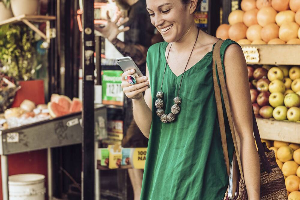 Alt View 16. PopSockets - Finger Grip/Kickstand for Mobile Phones - Ceiling.