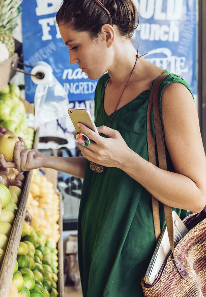 Alt View 17. PopSockets - Finger Grip/Kickstand for Mobile Phones - Ceiling.