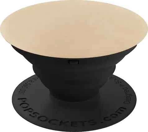 Front. PopSockets - Finger Grip/Kickstand for Mobile Phones - Gold Aluminum.
