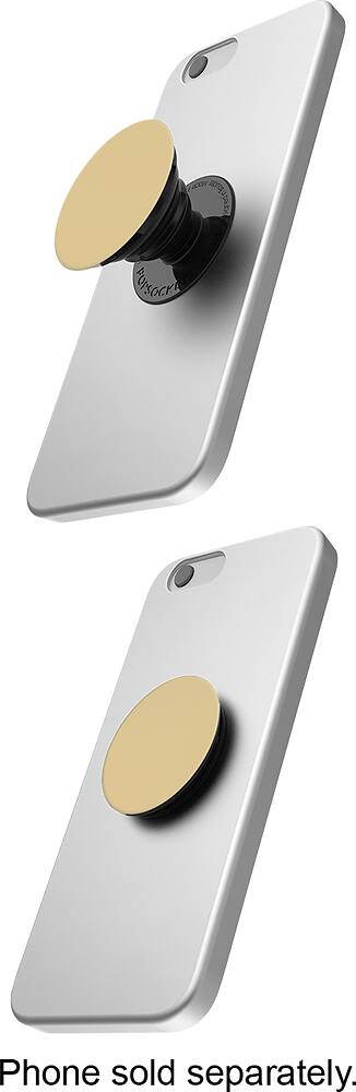 Alt View 12. PopSockets - Finger Grip/Kickstand for Mobile Phones - Gold Aluminum.