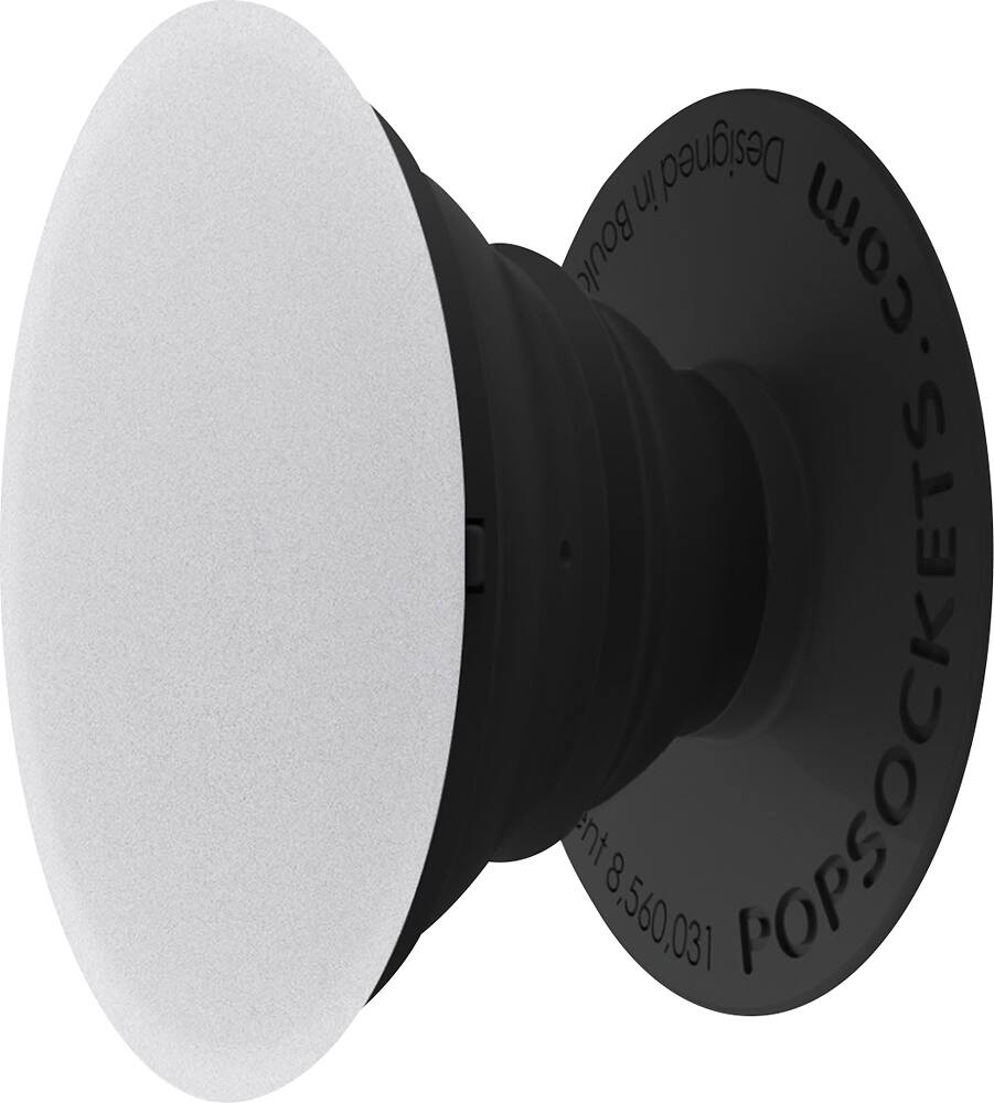 Alt View 11. PopSockets - Finger Grip/Kickstand for Mobile Phones - Silver Aluminum.