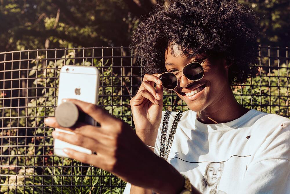 Alt View 17. PopSockets - Finger Grip/Kickstand for Mobile Phones - Grey Aluminum.