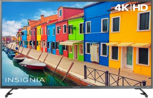 Insignia™ - 43" Class (42.5" Diag.) - LED - 2160p - Smart - 4K Ultra HD TV Roku TV - Black - Larger Front