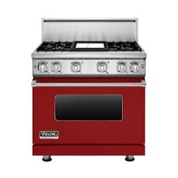 Viking - 5.1 Cu. Ft. Freestanding Gas Convection Range - Apple Red - Front_Zoom