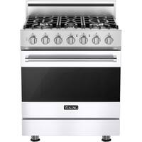 Viking - 4.0 Cu. Ft. Self-Cleaning Freestanding Gas Convection Range - White - Front_Zoom