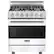 Front. Viking - 3 Series Freestanding Gas 30" Range - White.