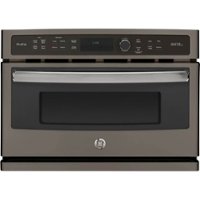 GE Profile - 27" Built-In Single Electric Convection Wall Oven - Slate - Front_Zoom