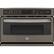 Front. GE Profile - 27" Built-In Single Electric Convection Wall Oven - Slate.