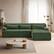 Alt View 4. Aukfa - Chenille L-Shape Sectional Sofa-Minimalist, Sleeper Couch for Living Room, Apartment, Reception-No Assembly - Green.