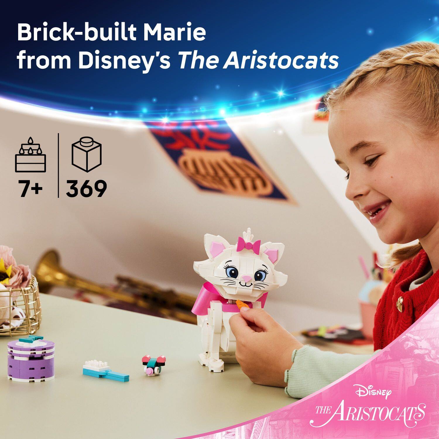 Brick-built Marie from Disney's The Aristocats  
7+ 369  
Disney THE ARISTOCATS