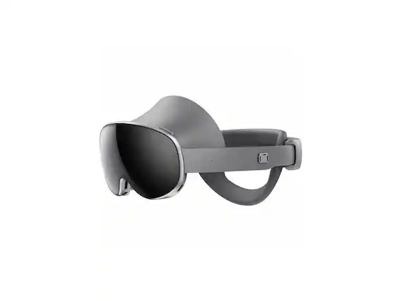 Front. Samsung - Samsung Galaxy XR Mixed Reality Glasses for PC, 109° FOV, Micro OLED, BT/Wi-Fi, Rechargeable, Silver Shadow - Silver Shadow.