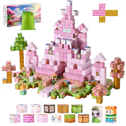 The text on the image is "PRINCESS CASTLE MAGNETIC BLOCK SET".