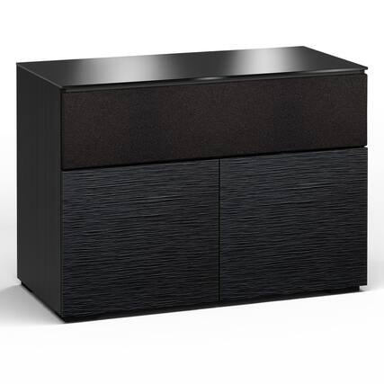 Front. Salamander Designs - Salamander Designs Chameleon Collection Chicago 329 Twin Speaker Integrated Cabinet - Black Oak.