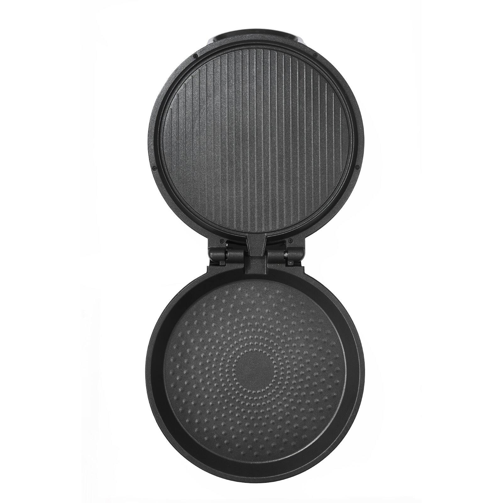 Alt View 8. Glintex - 12in Electric Pizza Oven Maker, 1200W Nonstick Surface, Dual Baking, 410°F Max Temp - Black.