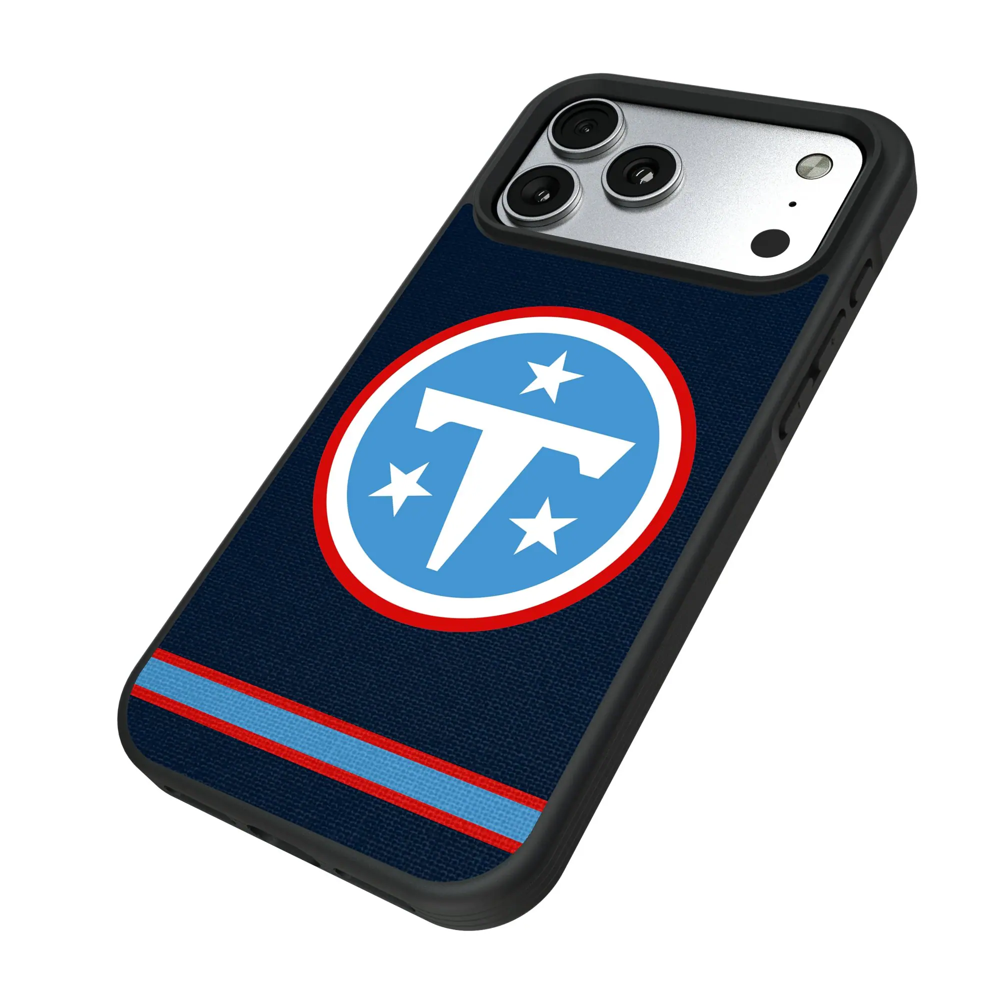 Alt View 1. Keyscaper - Tennessee Titans Bump Case with 8.2ft Drop Protection - 16 Pro - Multicolor.