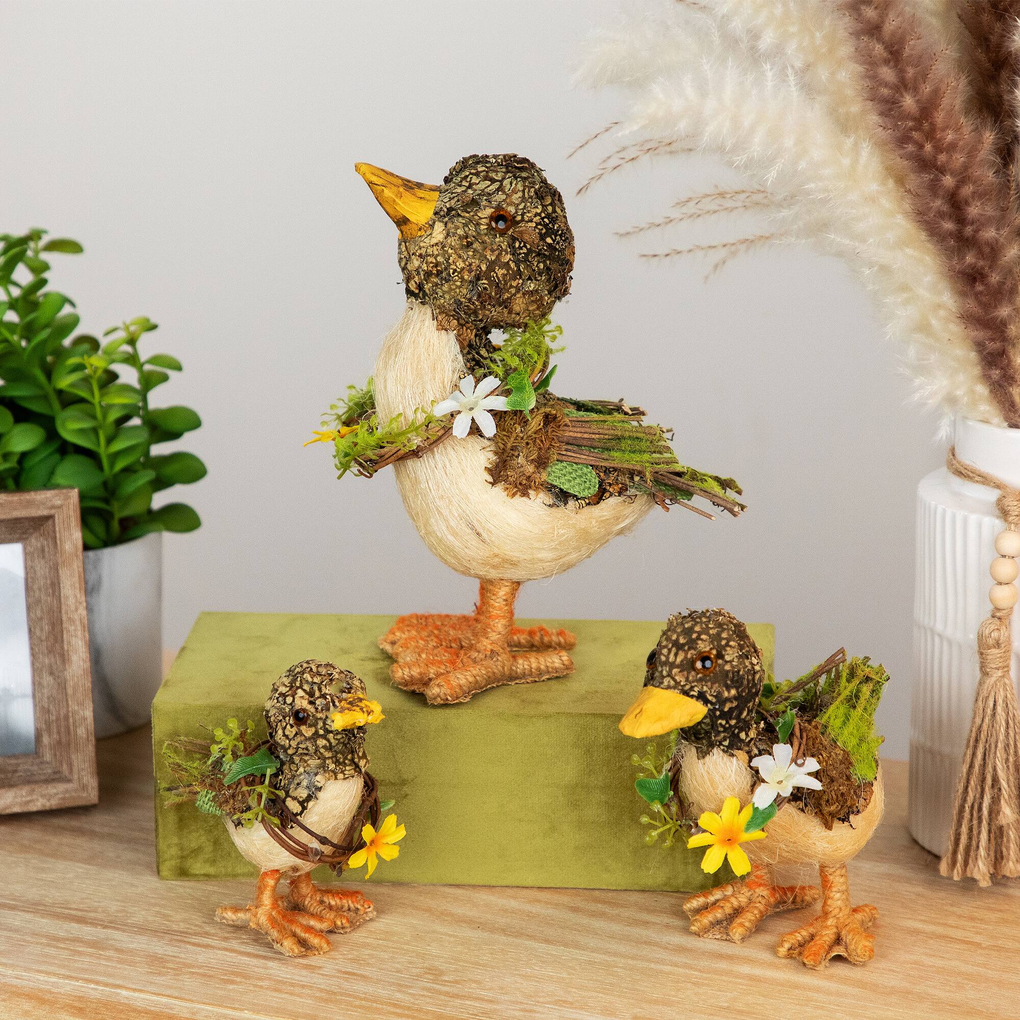 Alt View 7. Northlight - Standing Spring Floral Duck Figurine - 4.25" - Brown.