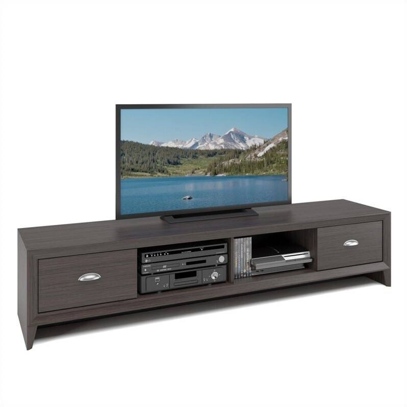 Alt View 11. CorLiving - Lakewood Extra Wide TV Stand, for TVs up to 85" - Wenge.