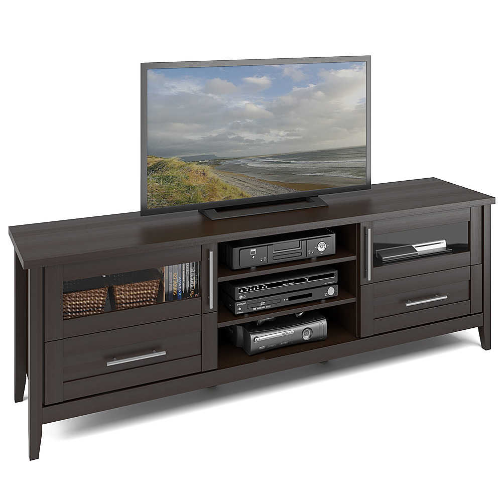 Angle View: CorLiving - Jackson Extra Wide TV Stand, for TVs up to 85" - Espresso