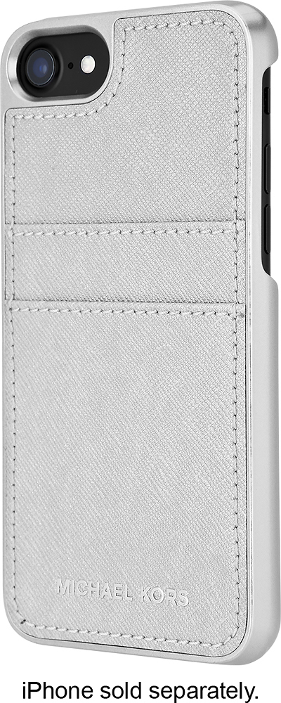 Best Buy: Michael Kors Saffiano Pocket Case Apple® iPhone 7 Silver 48401BBR