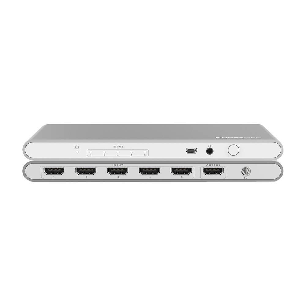 Best Buy: KanexPro 4K HDMI 5X1 Switcher Silver SW-HD20-5X14K