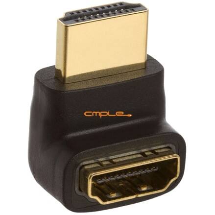 Alt View Standard 20. Cmple - HDMI Male to Female Port Saver - w 270 Degree.