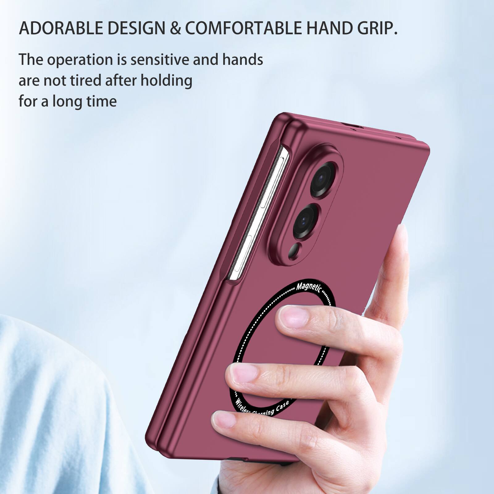 ADORABLE DESIGN & COMFORTABLE HAND GRIP.  
The operation is sensitive and hands are not tired after holding for a long time.
