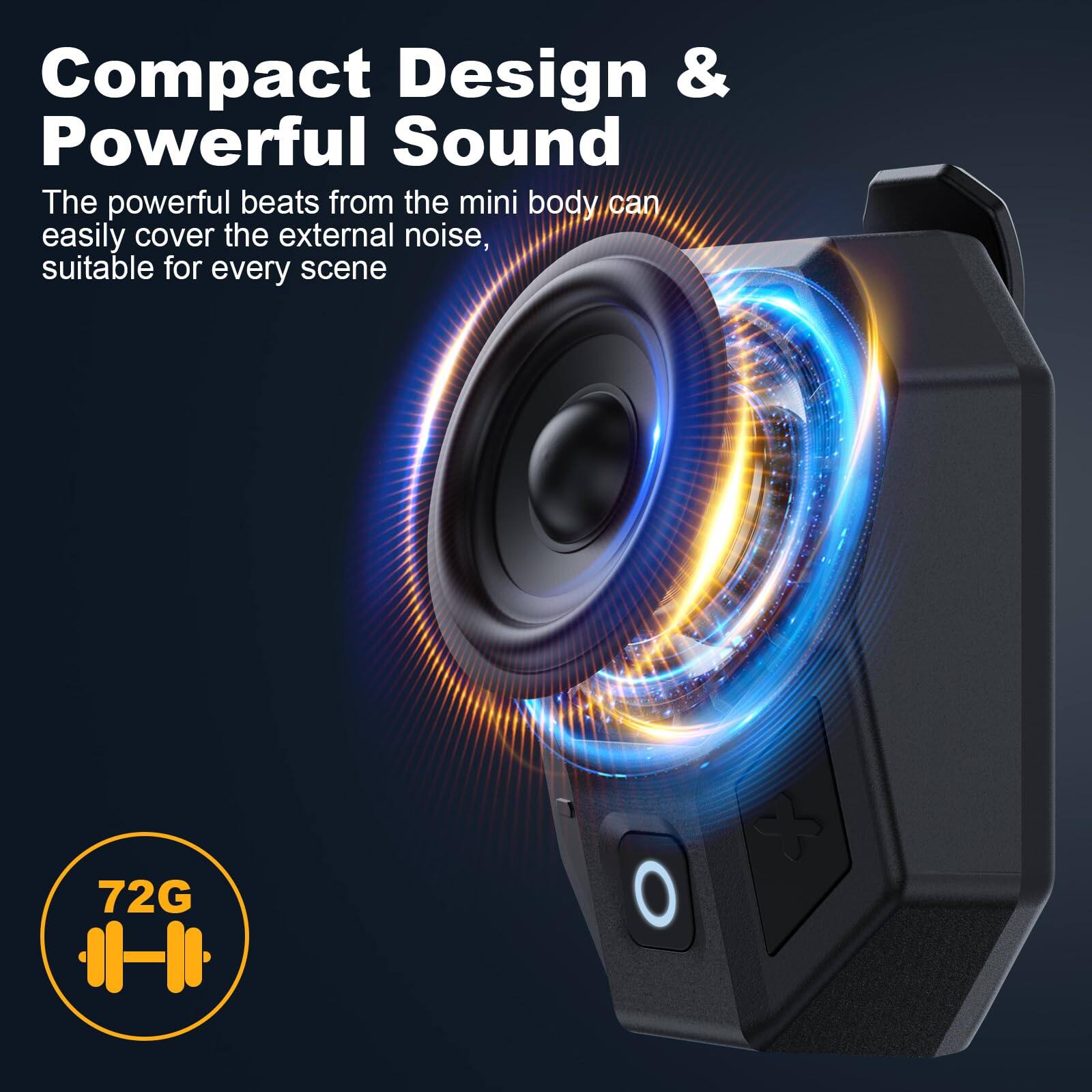 Compact Design & Powerful Sound

The powerful beats from the mini body can easily cover the external noise, suitable for every scene

72G