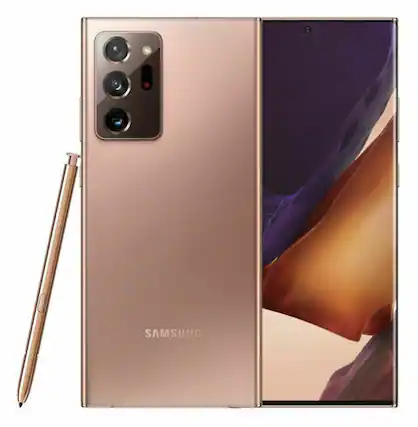 Front. Samsung - Galaxy Note 20 Ultra 5G N986U (Fully Unlocked) 128GB - Mystic Bronze.